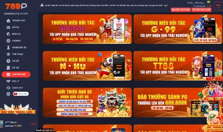 Khuyến Mãi Tại 789P 1 Các chương trình Khuyến Mãi Tại 789P hấp dẫn tặng hội viên
