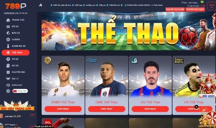 Thể Thao Tại 789P 1 Sảnh Thể Thao Tại 789P hợp tác với nhiều nhà cung cấp kèo cá cược hàng đầu